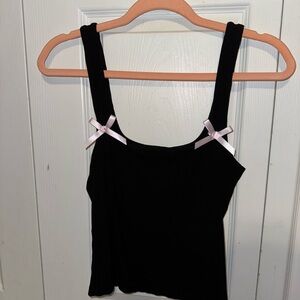 Edikted Black Fitted Sleeveless Tank Top